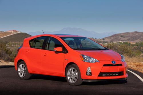 Photo Image Gallery & Touchup Paint: Toyota Priusc in Habanero    (4V7)  YEARS: 2012-2013