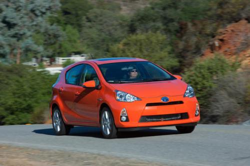 Photo Image Gallery & Touchup Paint: Toyota Priusc in Habanero    (4V7)  YEARS: 2012-2013