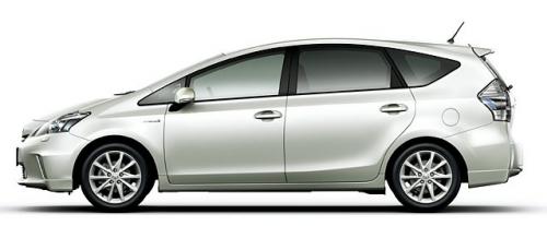 Photo Image Gallery & Touchup Paint: Toyota Priusv in Blizzard Pearl   (070)  YEARS: 2012-2013
