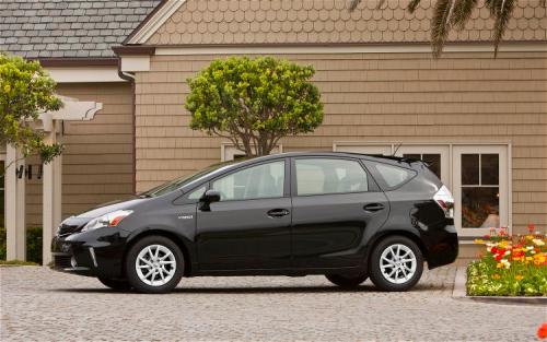 Photo Image Gallery & Touchup Paint: Toyota Priusv in Black    (202)  YEARS: 2012-2013