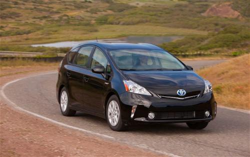 Photo Image Gallery & Touchup Paint: Toyota Priusv in Black    (202)  YEARS: 2012-2013
