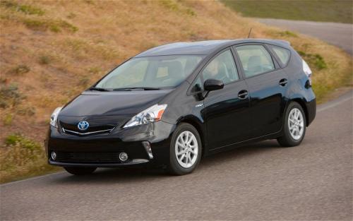 Photo Image Gallery & Touchup Paint: Toyota Priusv in Black    (202)  YEARS: 2012-2013