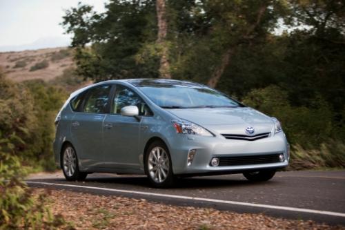 Photo Image Gallery & Touchup Paint: Toyota Priusv in Clear Sky Metallic  (787)  YEARS: 2012-2013